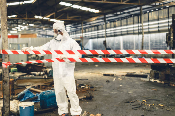 Professional Biohazard technician working in Newark, IL